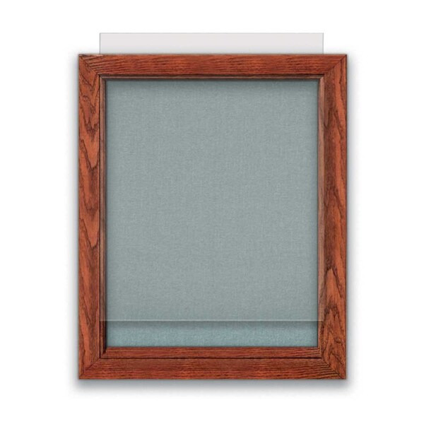 Indoor Enclosed Combo Board, 72"x36", Bronze Frame/Burgundy & Amethyst
